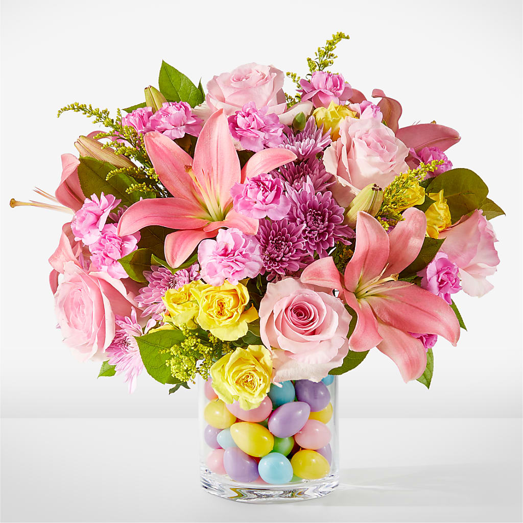 Easter Egg Hunt Bouquet flower arrangement by Honeybee Floral