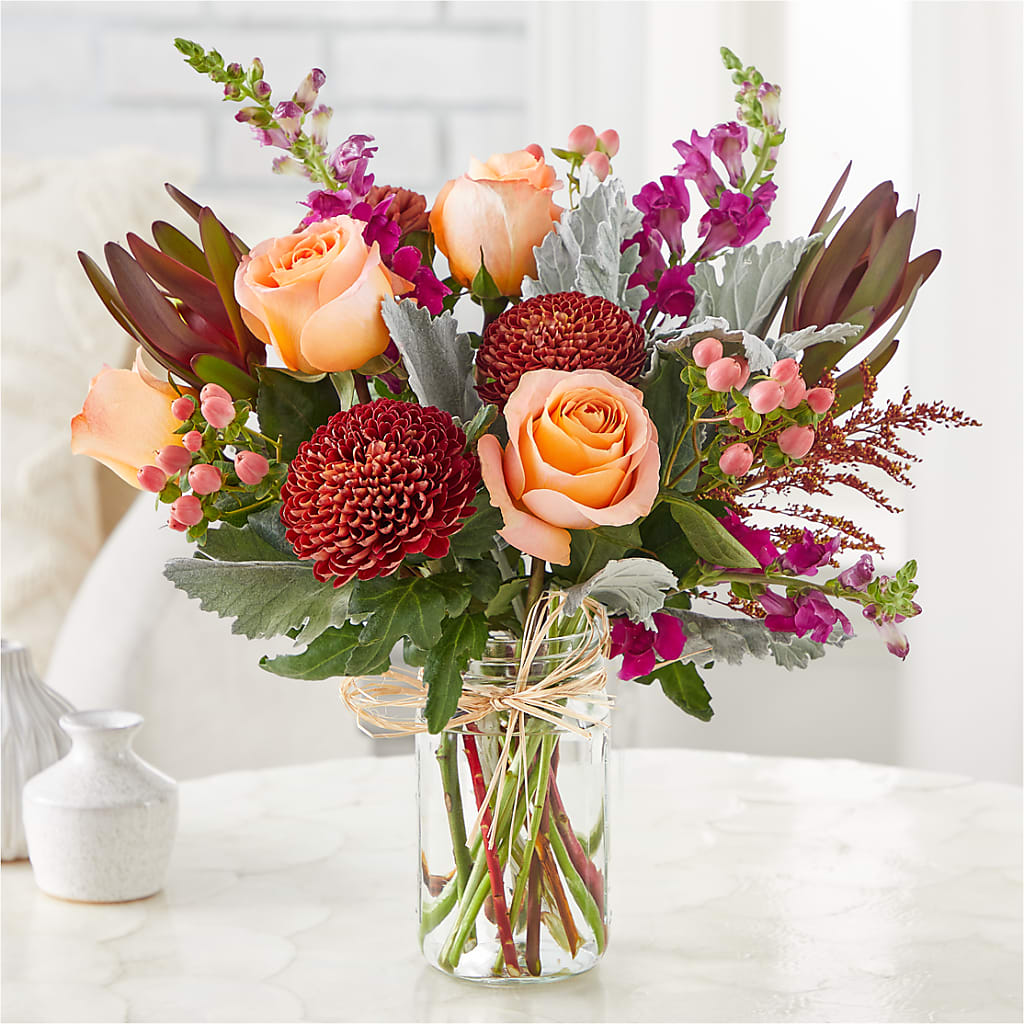 Moody Hues Bouquet flower arrangement by Honeybee Floral
