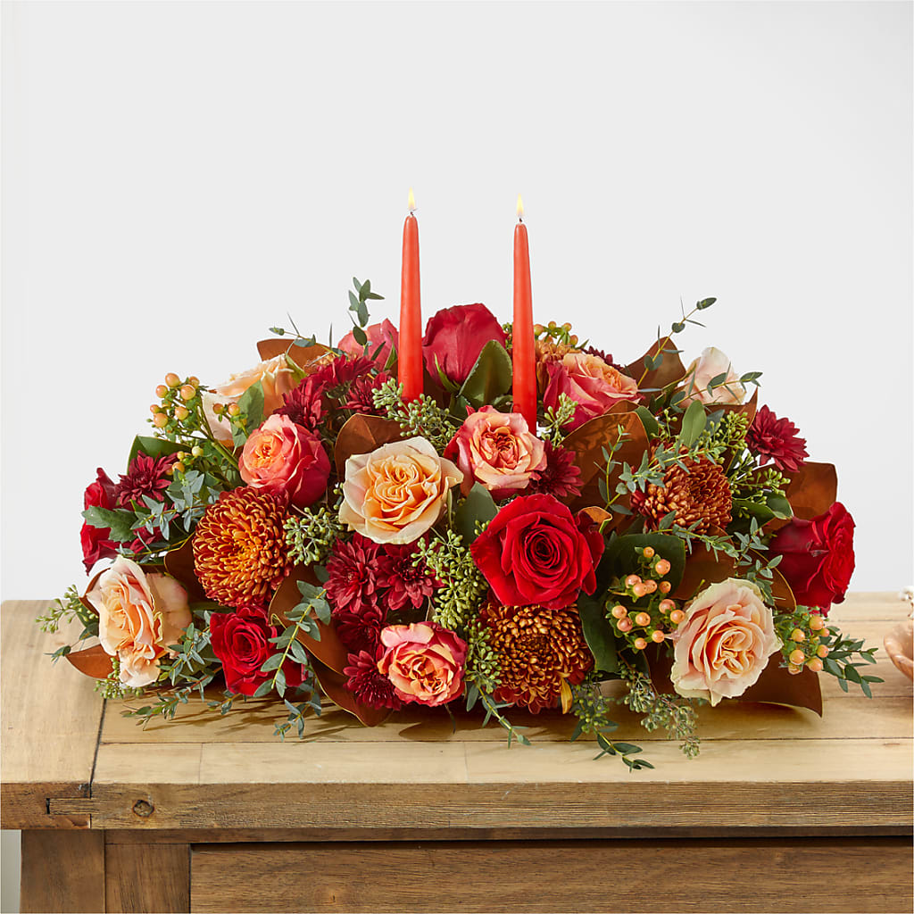 Gather Near Centerpiece flower arrangement by Honeybee Floral
