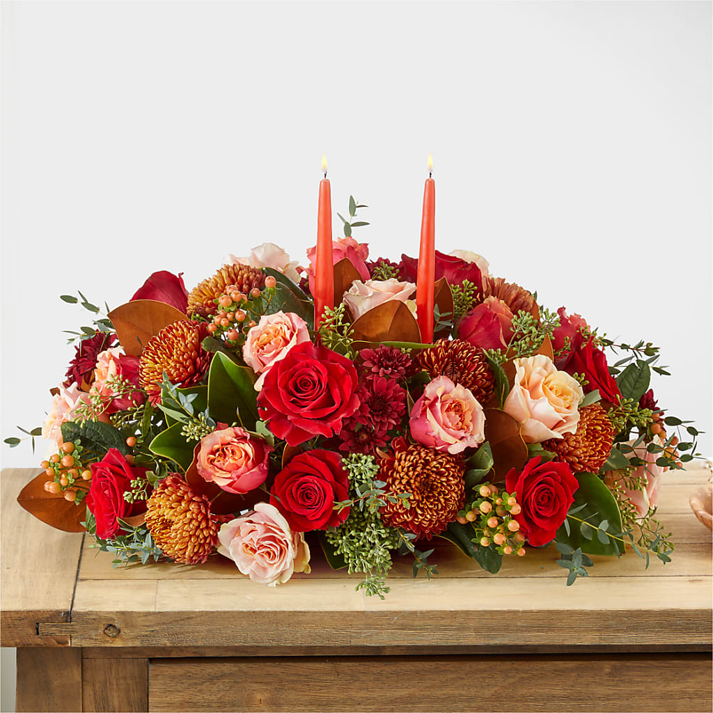 Gather Near Centerpiece flower arrangement by Honeybee Floral