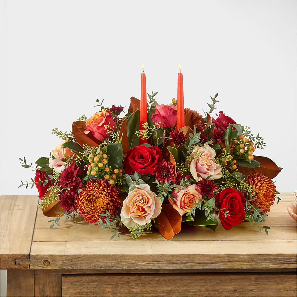 Gather Near Centerpiece flower arrangement by Honeybee Floral