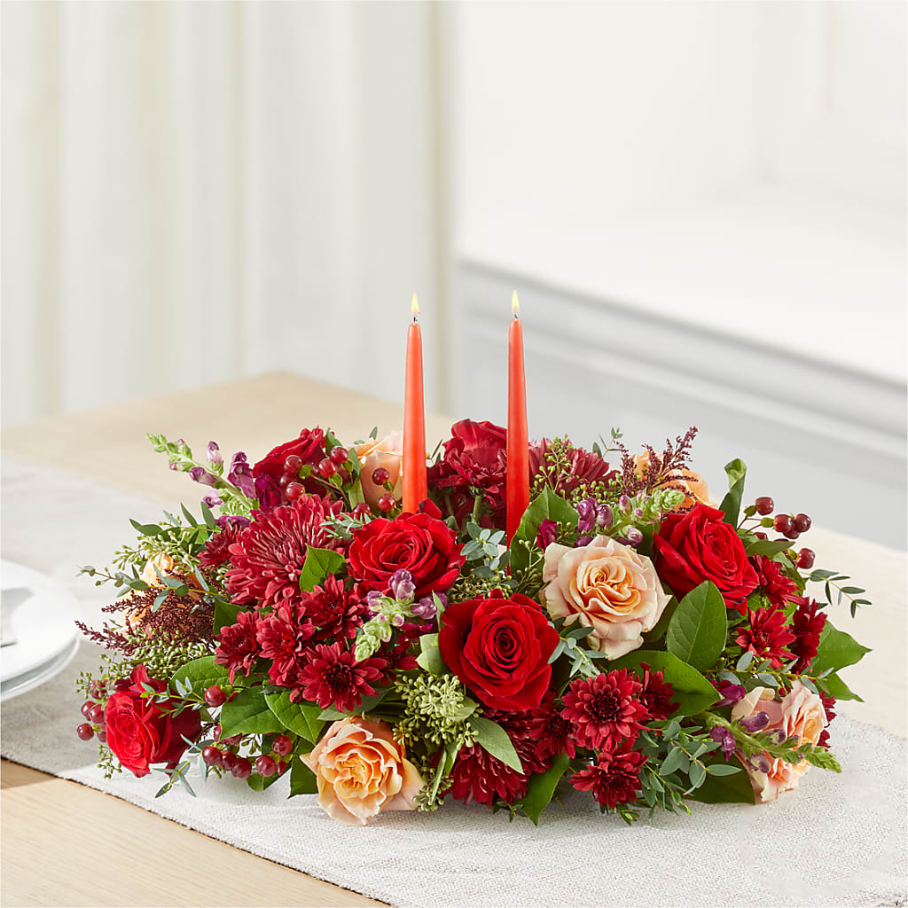 Most Thankful Centerpiece flower arrangement by Honeybee Floral