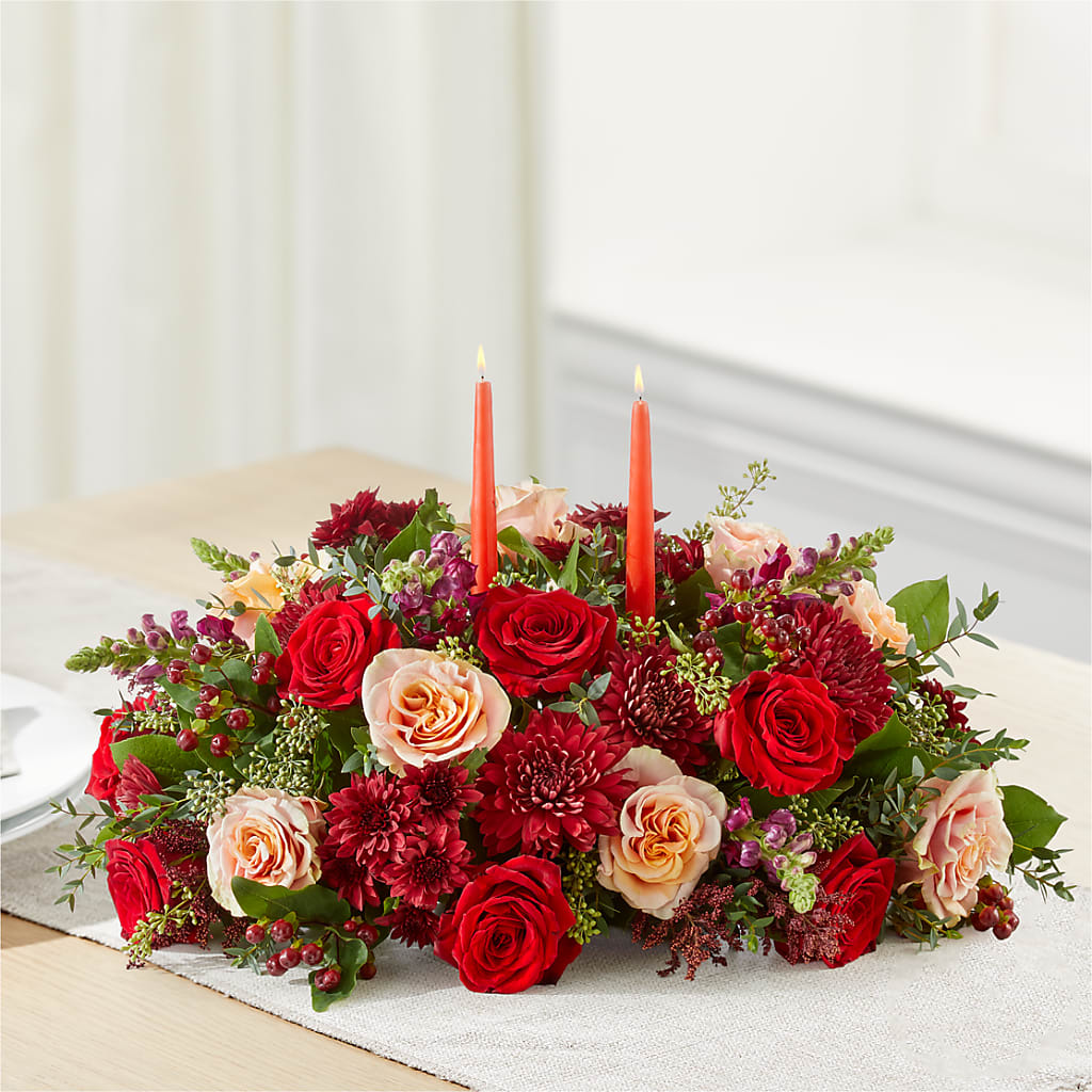 Most Thankful Centerpiece flower arrangement by Honeybee Floral