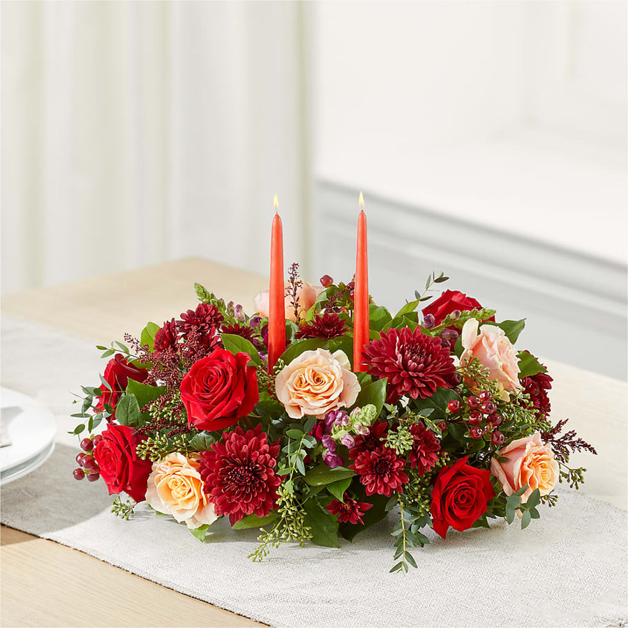 Most Thankful Centerpiece flower arrangement by Honeybee Floral