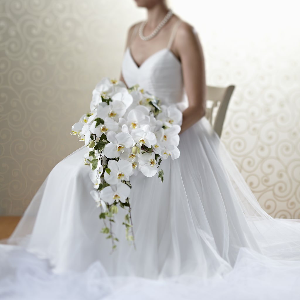 Classic White Bouquet flower arrangement by Honeybee Floral