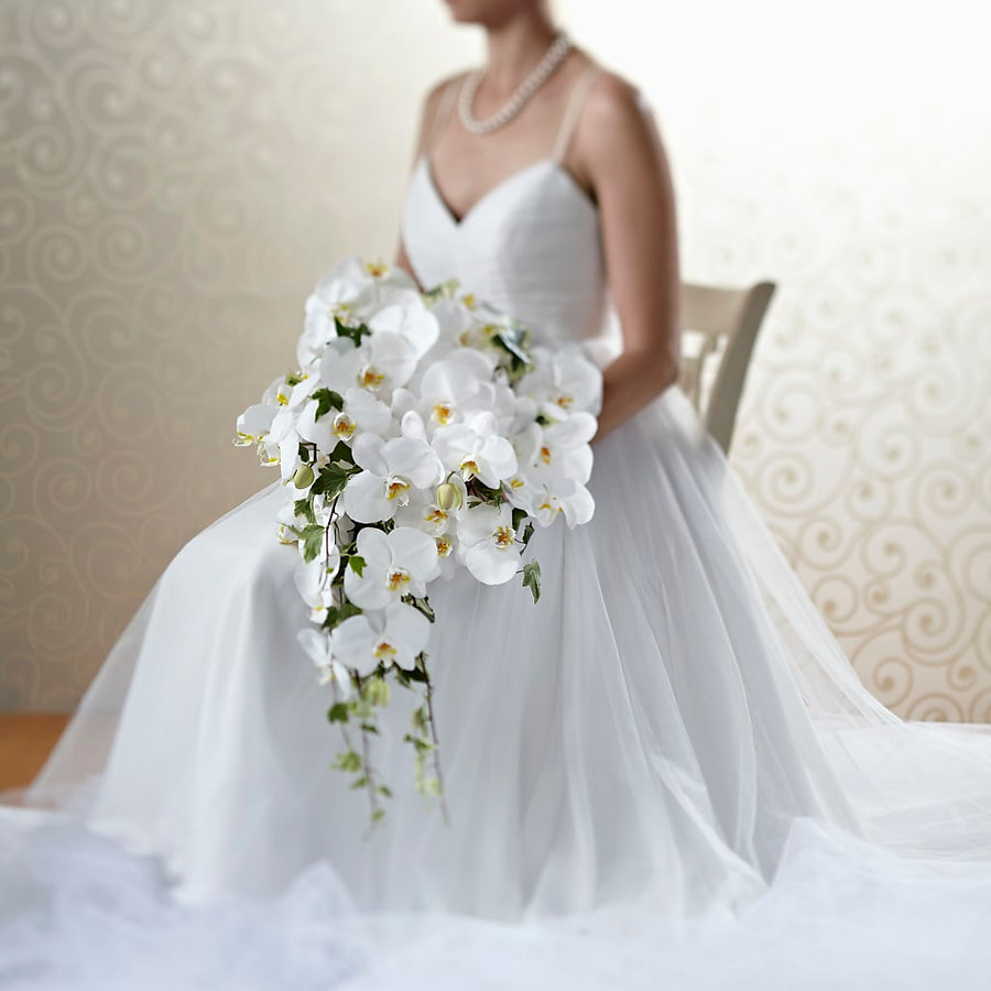 Classic White Bouquet flower arrangement by Honeybee Floral