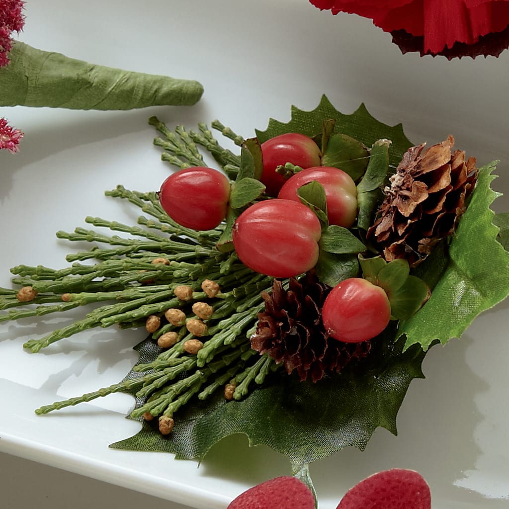 Red Berry Boutonniere flower arrangement by Honeybee Floral