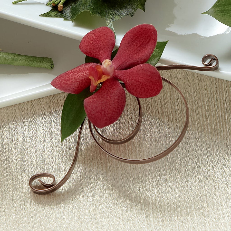 Red Mokara Boutonniere flower arrangement by Honeybee Floral