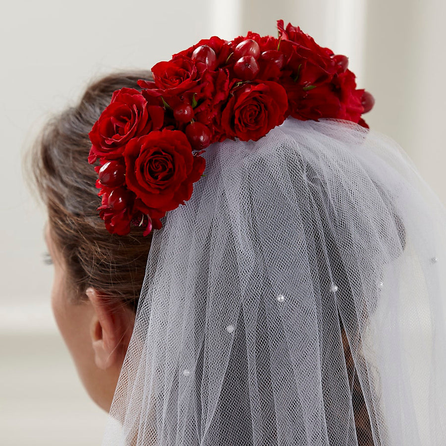 Heart's Happiness Hair Decor flower arrangement by Honeybee Floral