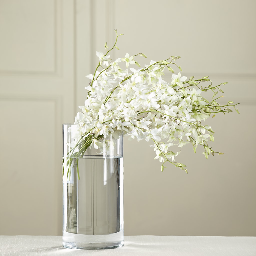 White Dendrobium Bouquet flower arrangement by Honeybee Floral